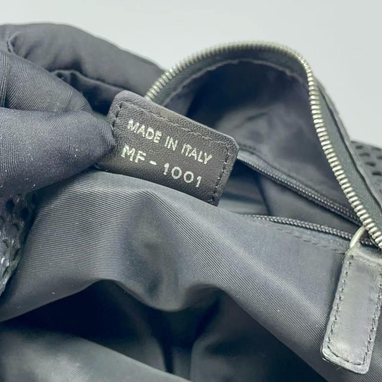 Dior - Perforated Half-Moon Bag - Perforated leather and smooth leather trim - Black - (medium)