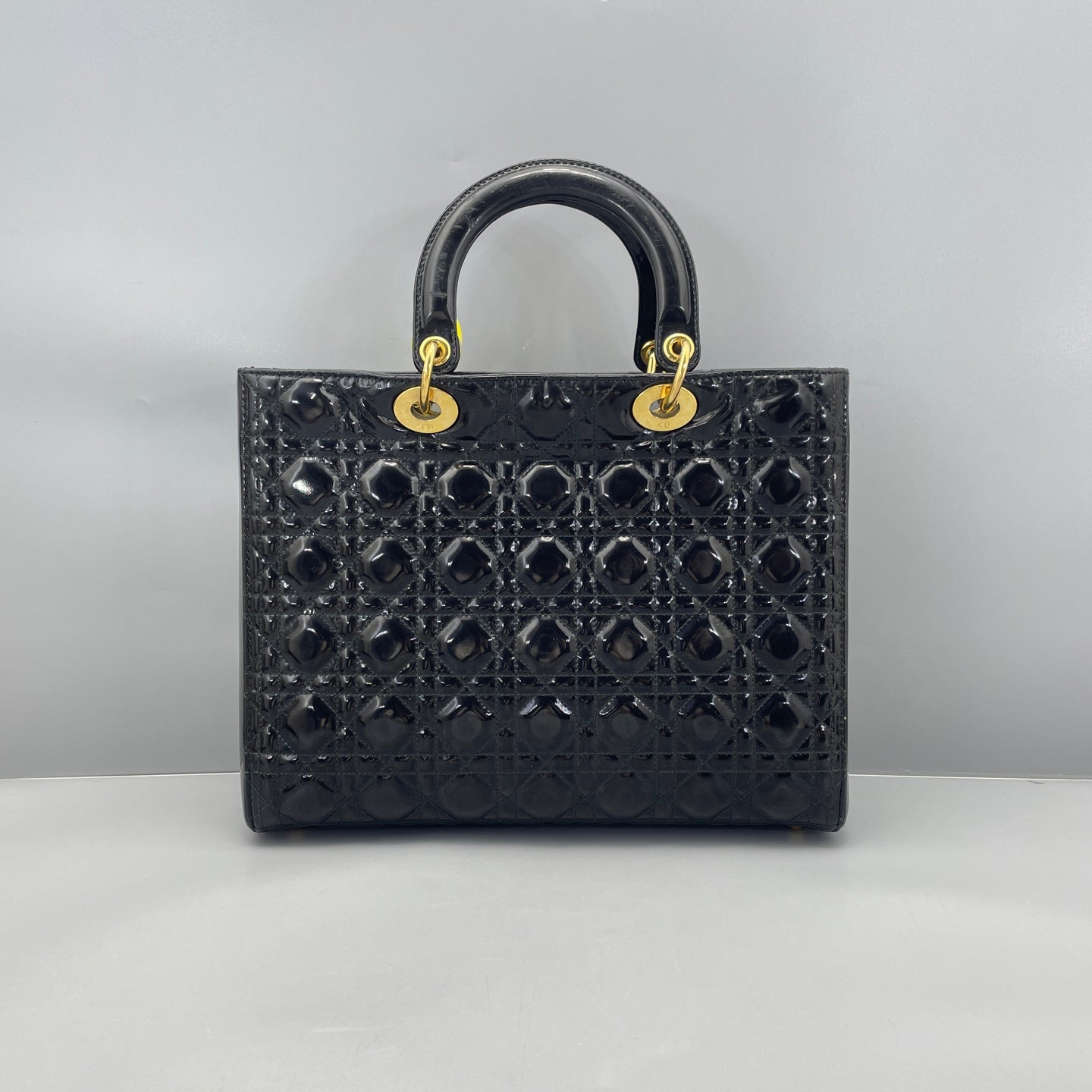 Dior - Lady Dior Large - Patent leather - Black - (Large)