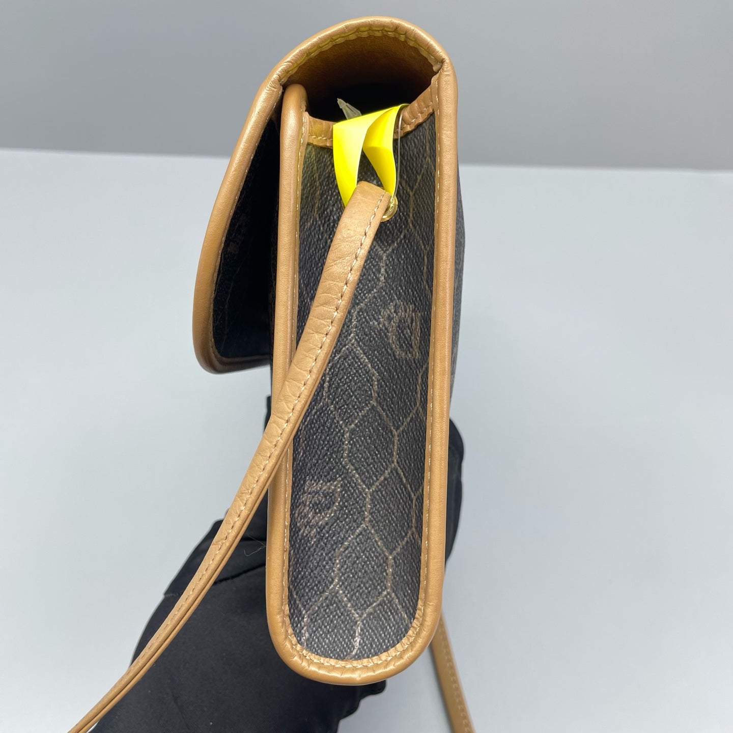 Dior - Vintage Honeycomb Flap Shoulder Bag - Coated canvas with leather trim - Brown - (Small)