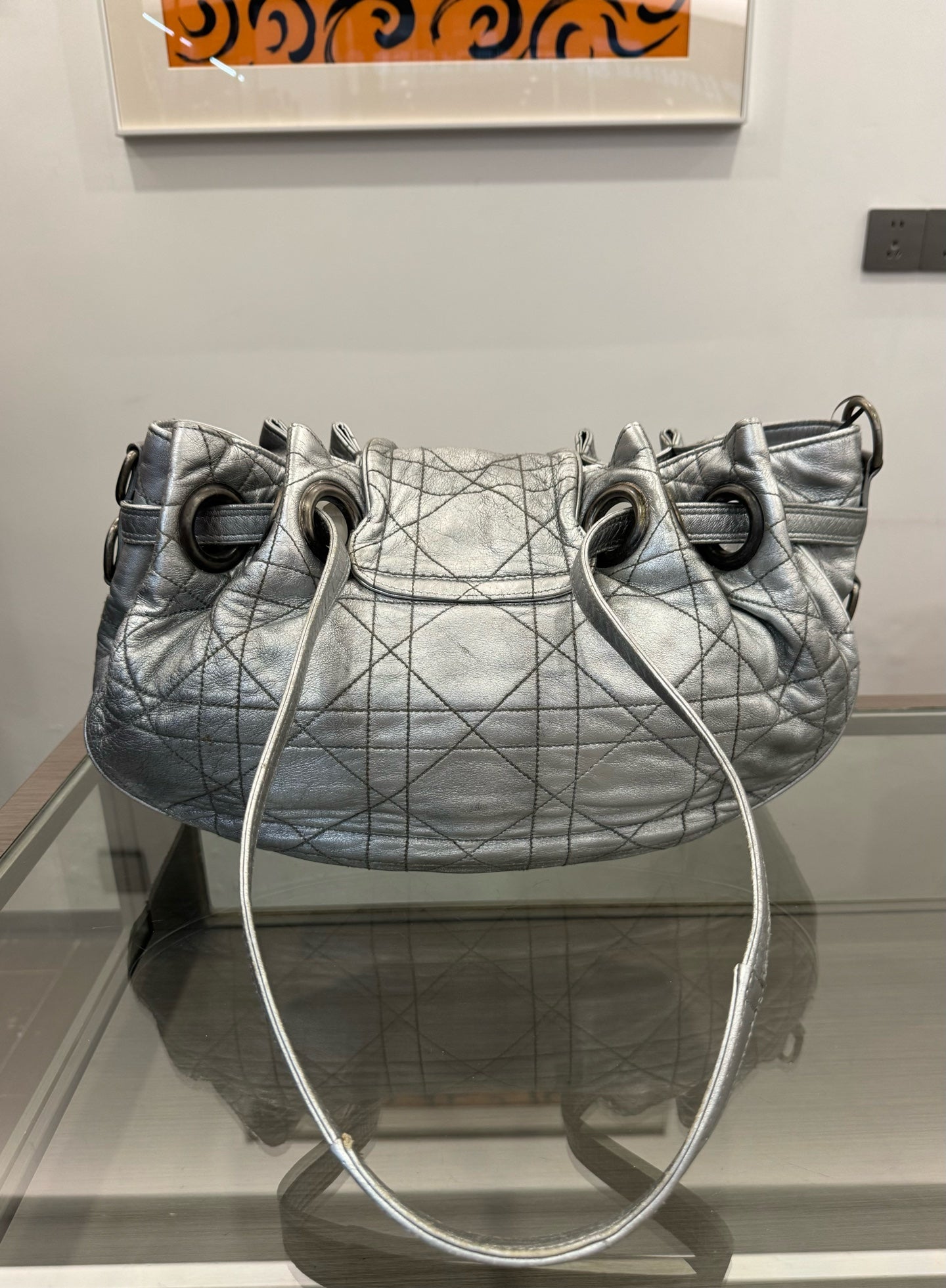 Dior - Gaucho - Leather - Silver - (Medium)