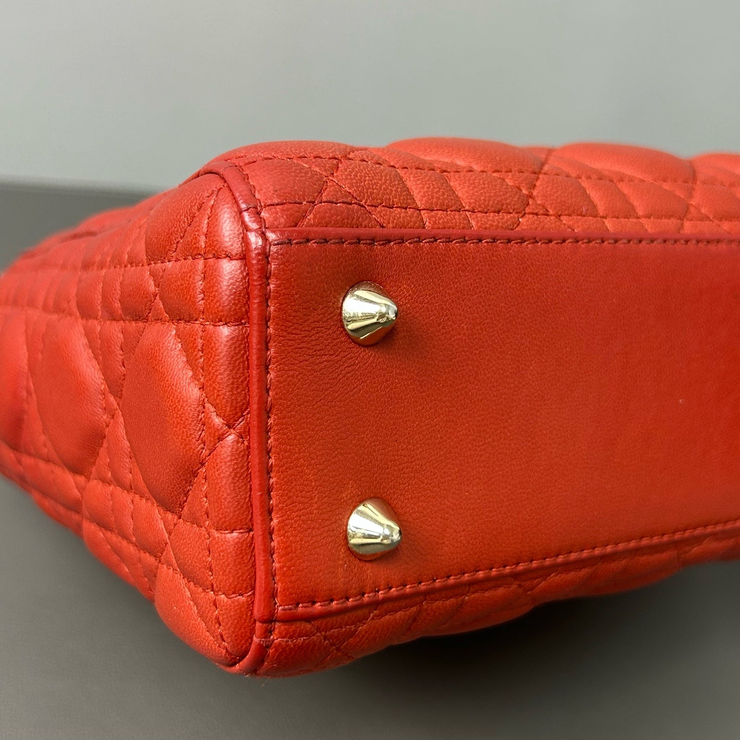 Dior - Lady Dior - Lambskin leather - Red - (small)
