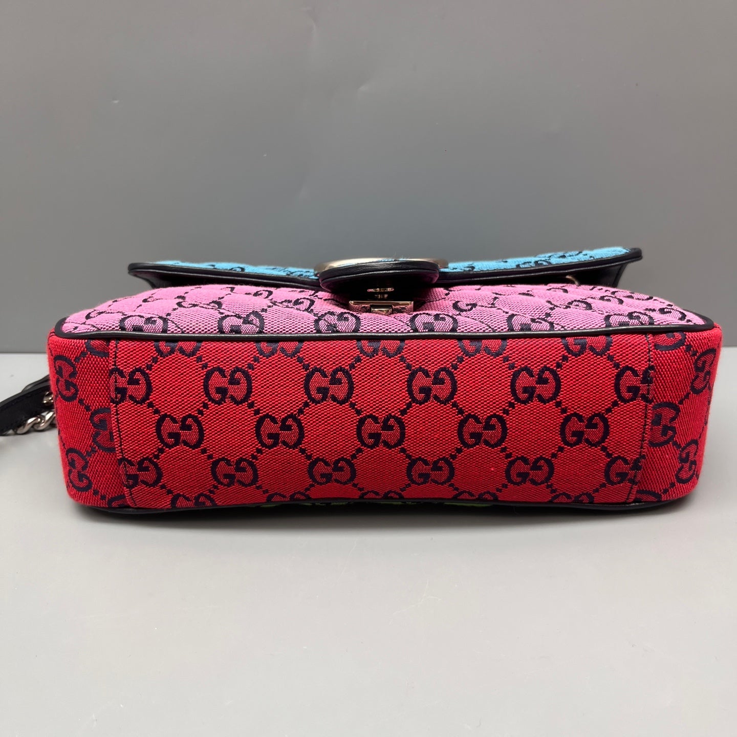 Gucci - GG Marmont Multicolour Quilted Canvas Chain Bag - Canvas with leather trim - Multicolour - (Medium)