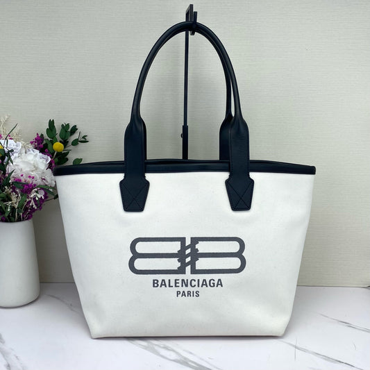 Balenciaga - Jumbo Logo Tote - Cotton - White - (Large)