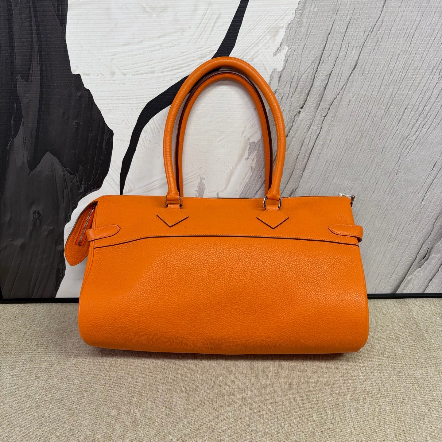 Hermès - Altas - Pebbled leather - Orange - (Large)