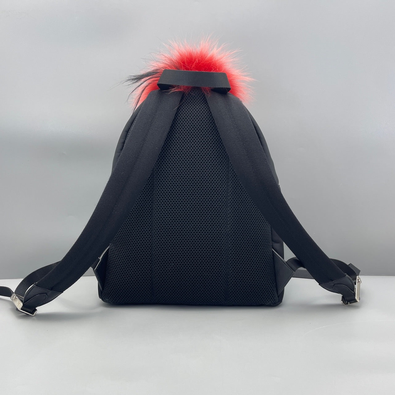Fendi - Monster Backpack - Nylon, Leather, Python skin, Fur - Black - (mini)