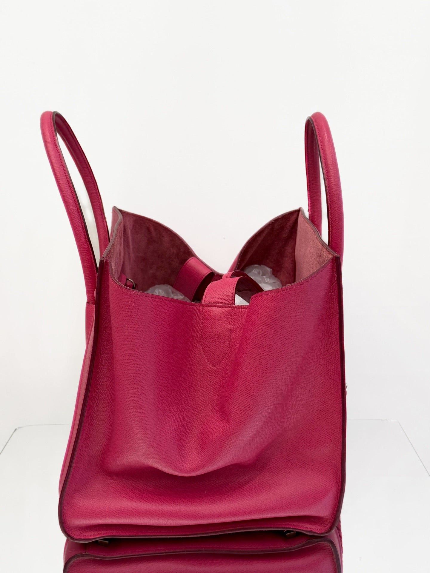 Celine - Luggage Tote - Pebbled Calfskin - Fuchsia - (Medium)