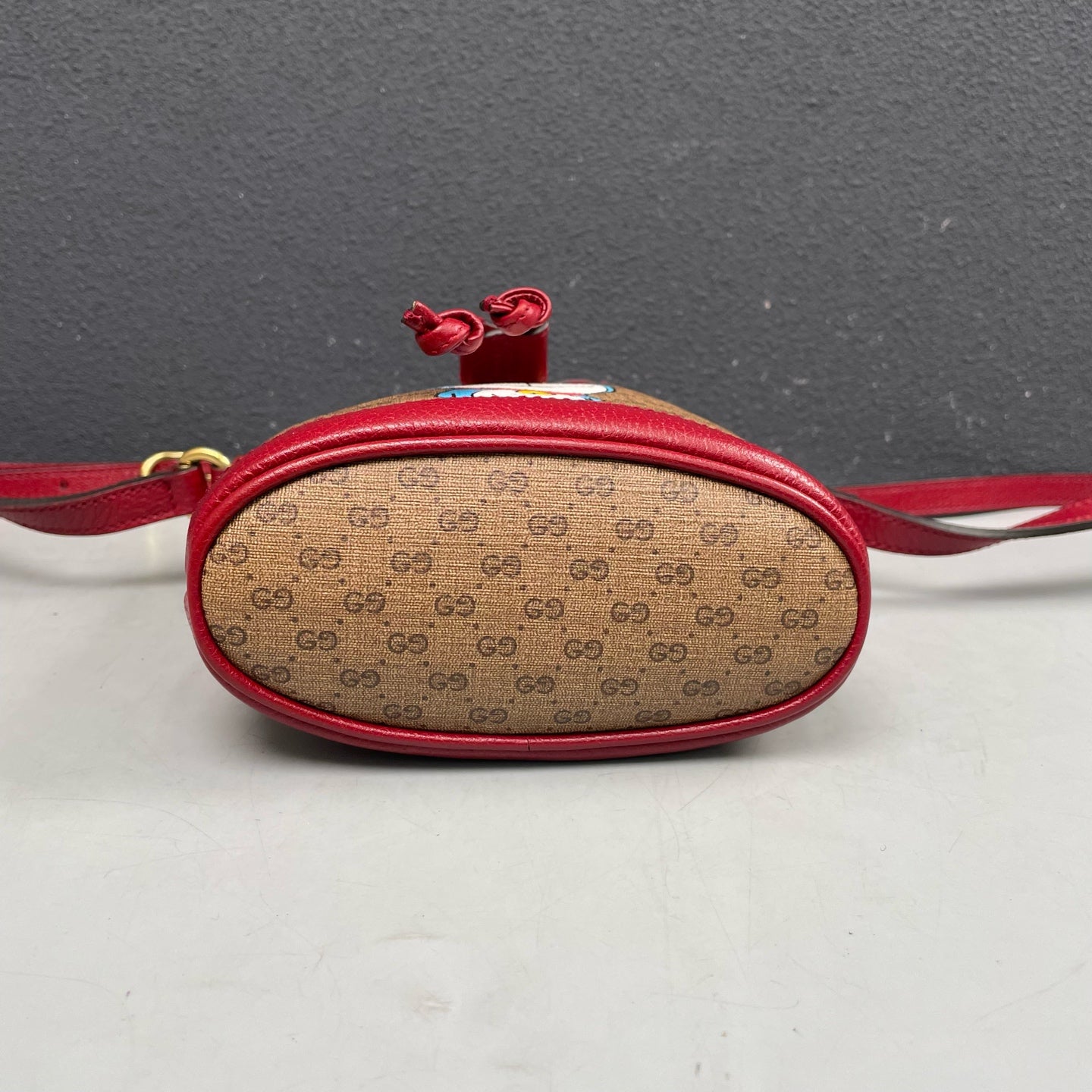 Gucci - Doraemon Collaboration Mini Bucket Bag - Coated canvas and leather - Brown and Red with Multicolour graphic - (mini)