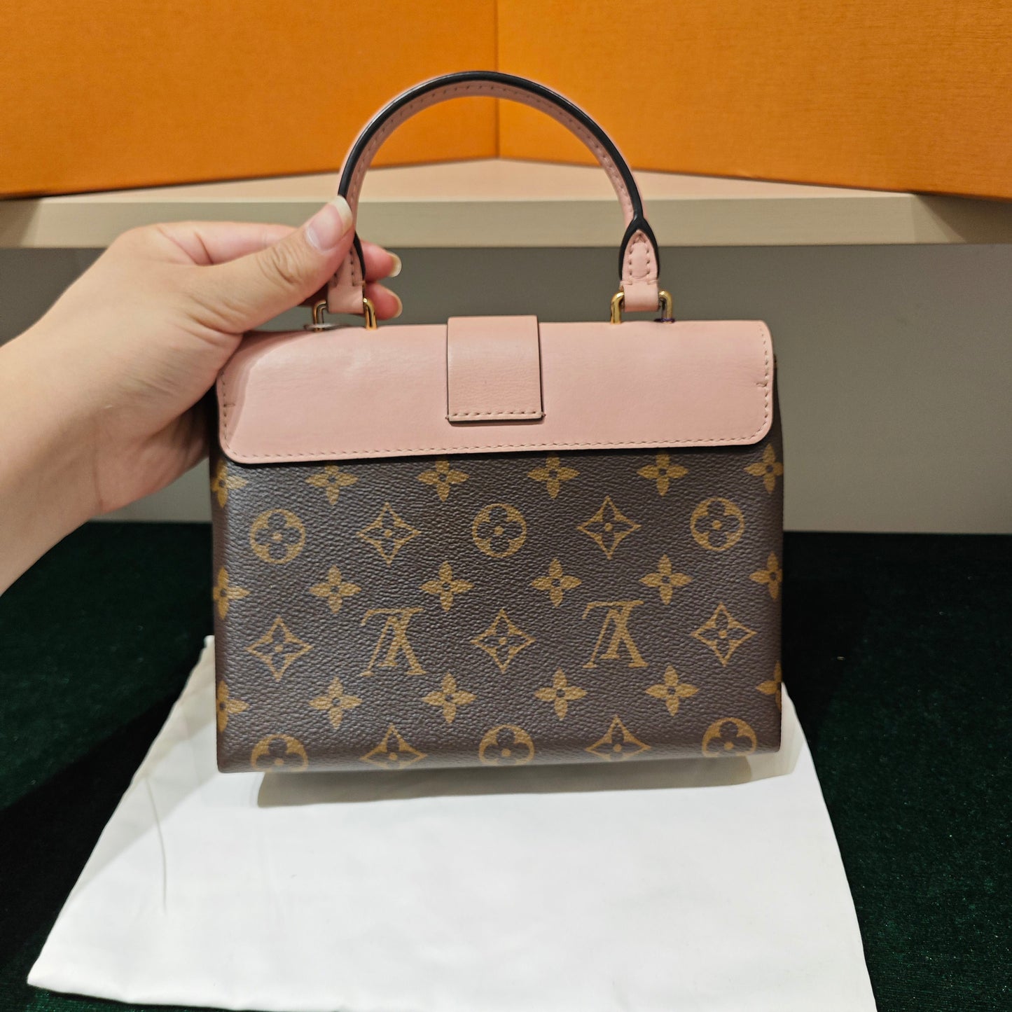 Louis Vuitton - Monogram Lock Flap Bag - Monogram coated canvas and leather - Brown and Pink - (small)