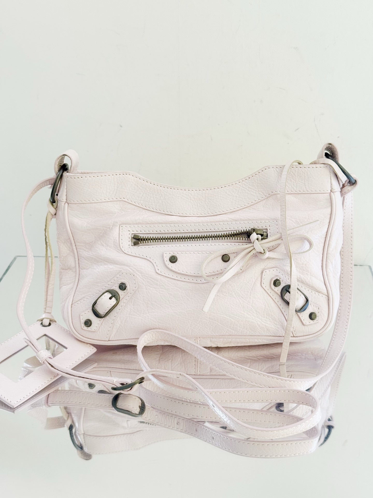 Balenciaga - First - Waxed leather - Pink - (small)