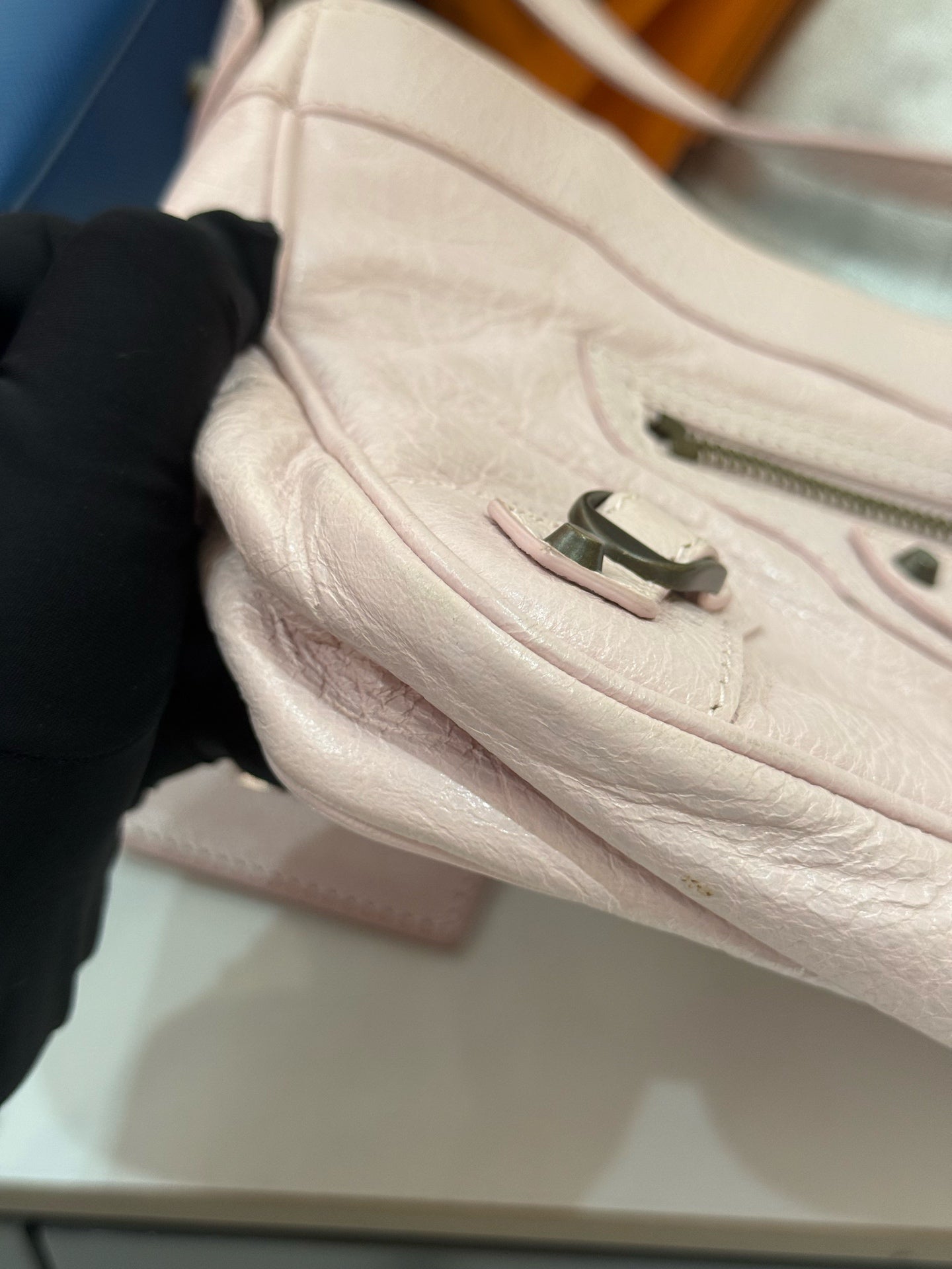 Balenciaga - First - Waxed leather - Pink - (small)