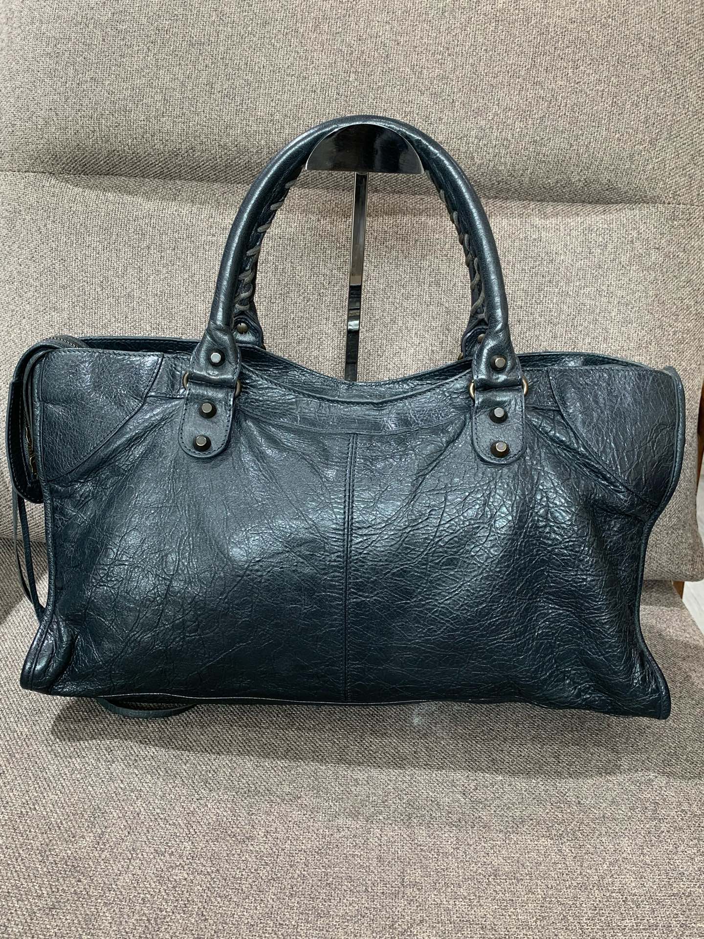 Balenciaga - City - Leather - Grey - (large)