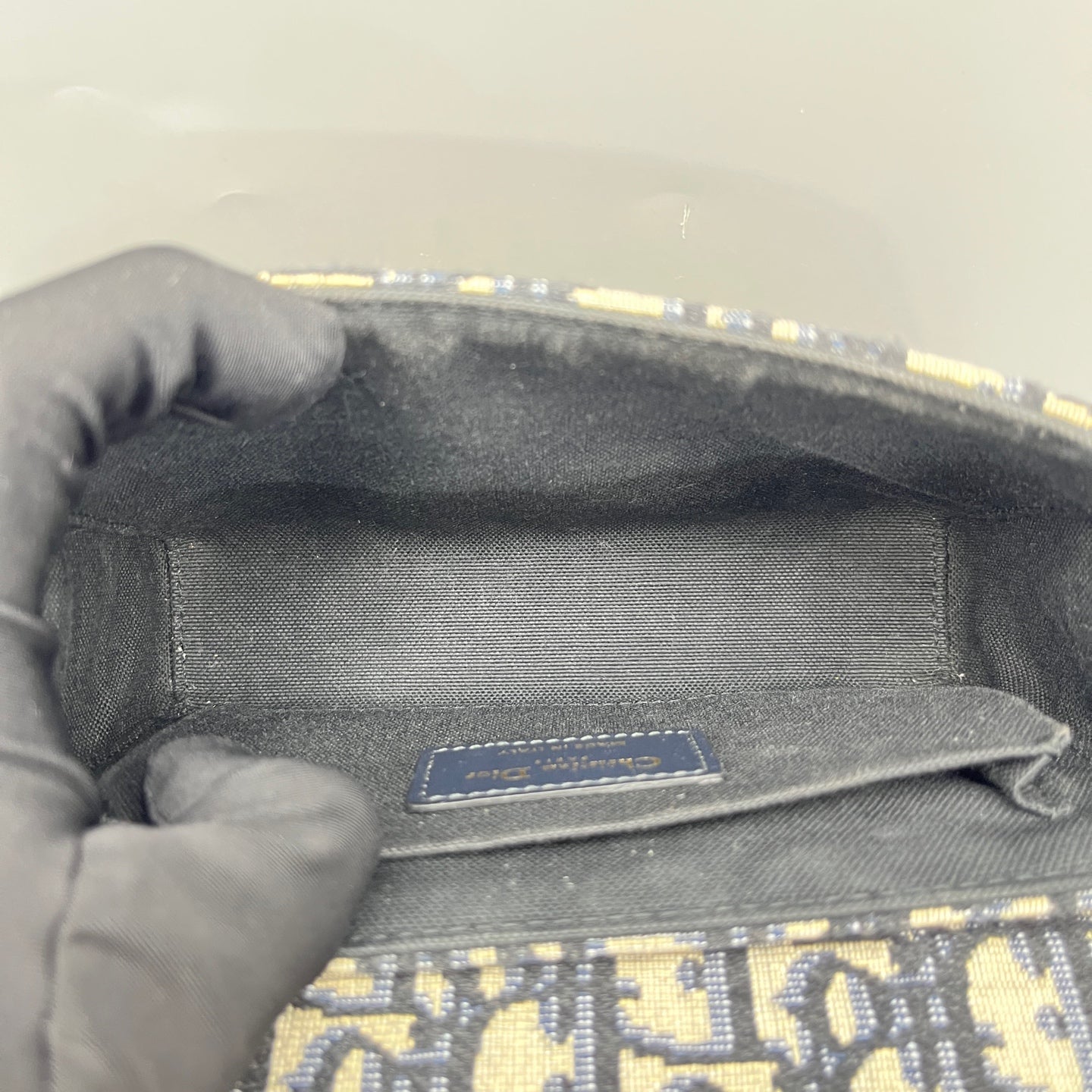 Dior - 30 Montaigne Mini - Dior Oblique canvas with leather trim - Blue - (mini)