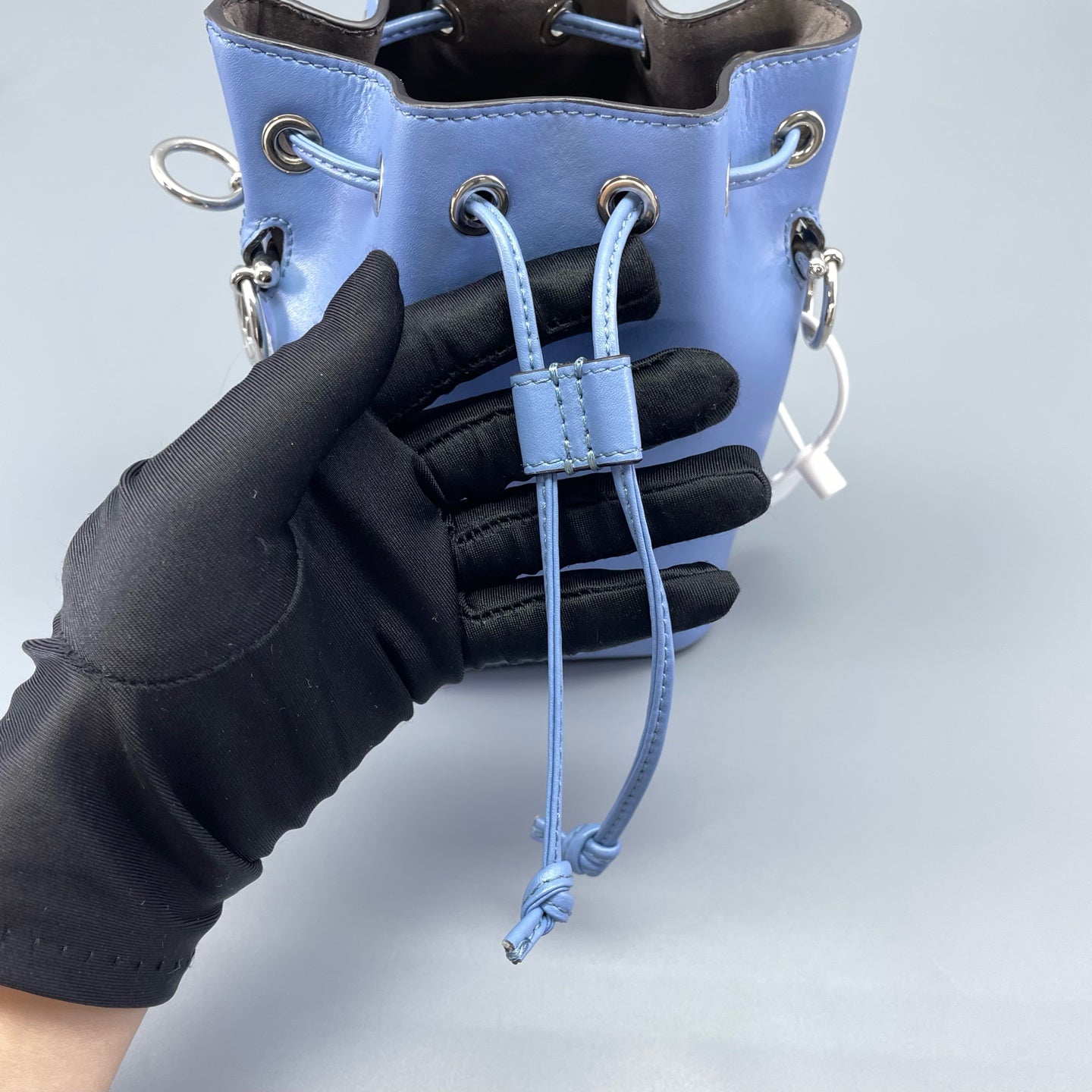 Fendi - Mon Tresor Mini Bucket Bag - Leather - Blue - (mini)