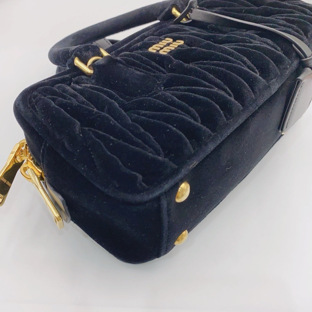 Miu Miu - Bauletto - Velvet - Black - (mini)