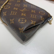 Louis Vuitton - Pochette Félicie - Monogram coated canvas with cowhide-leather trim - Brown - (mini)