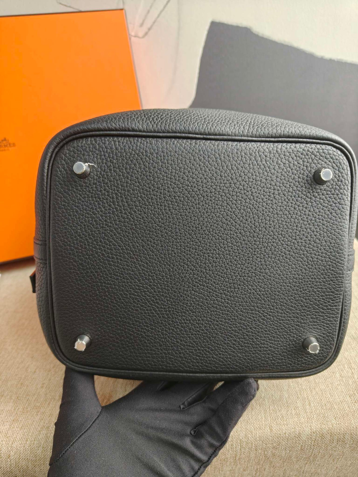 Hermès - Picotin Lock 22 - Taurillon Clemence leather - Black - (Medium)
