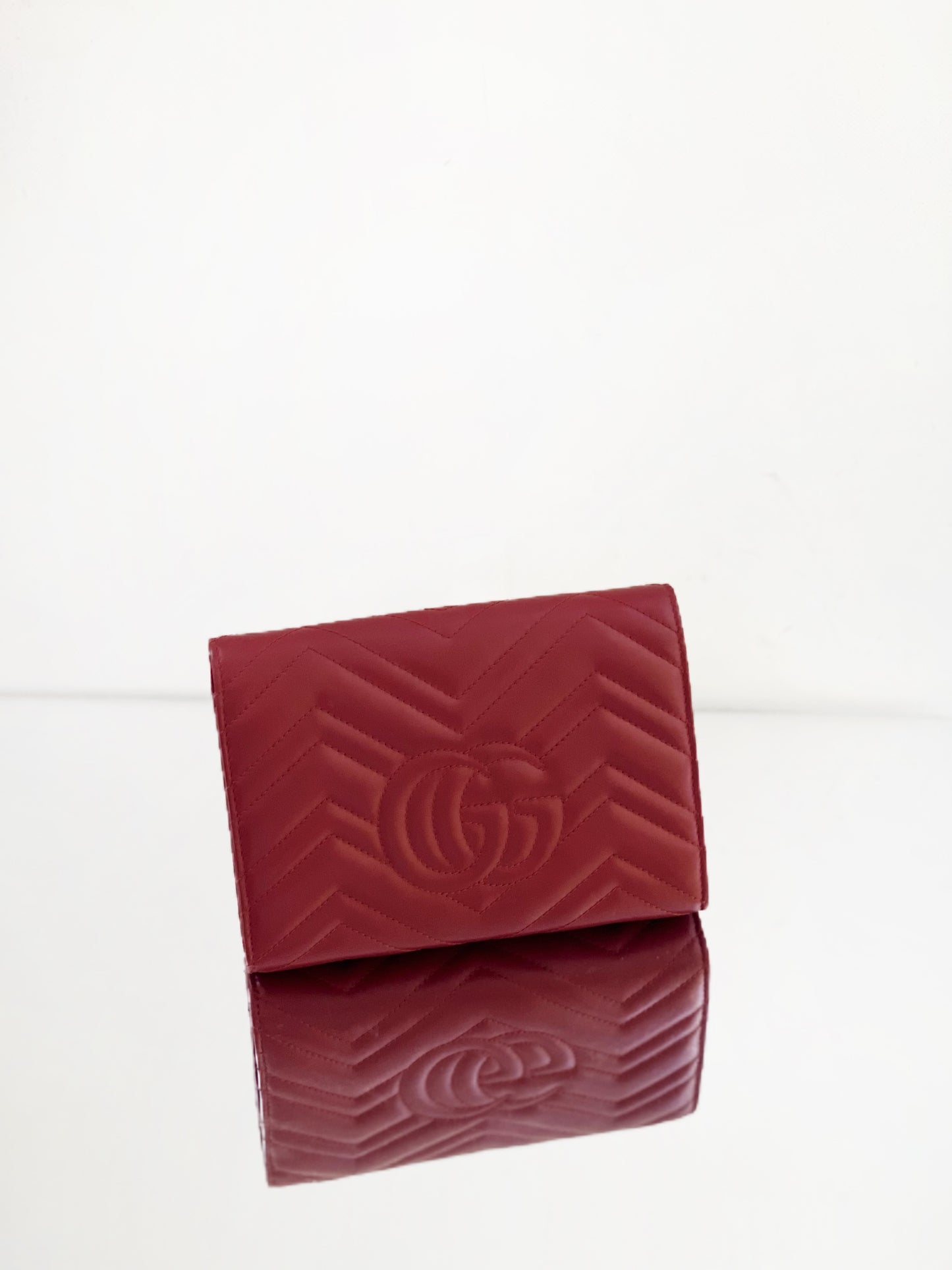Gucci - Marmont WOC (Wallet on Chain) - Leather - Red - (mini)