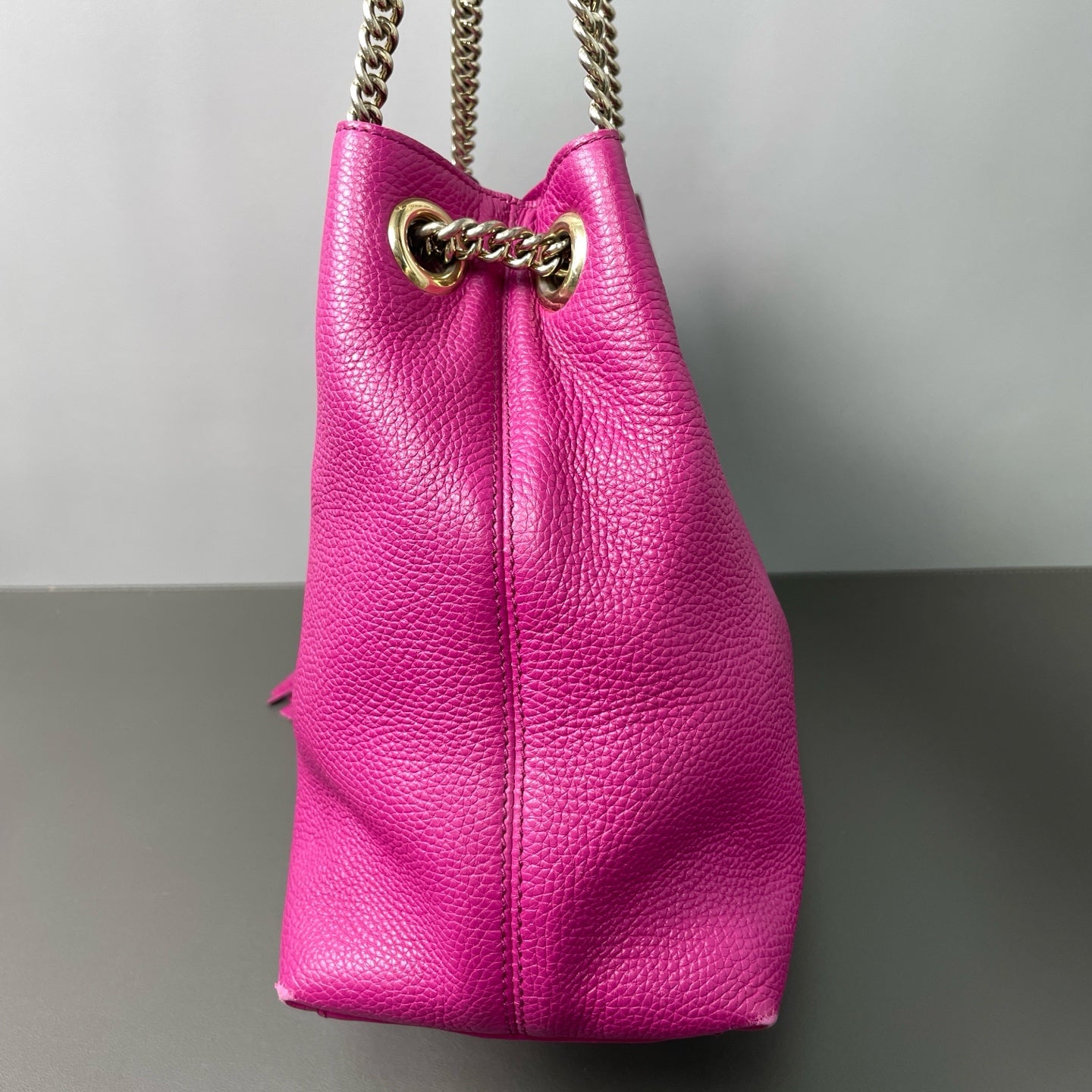 Gucci - Soho Chain Shoulder Bag - Grained leather - Pink - (Large)