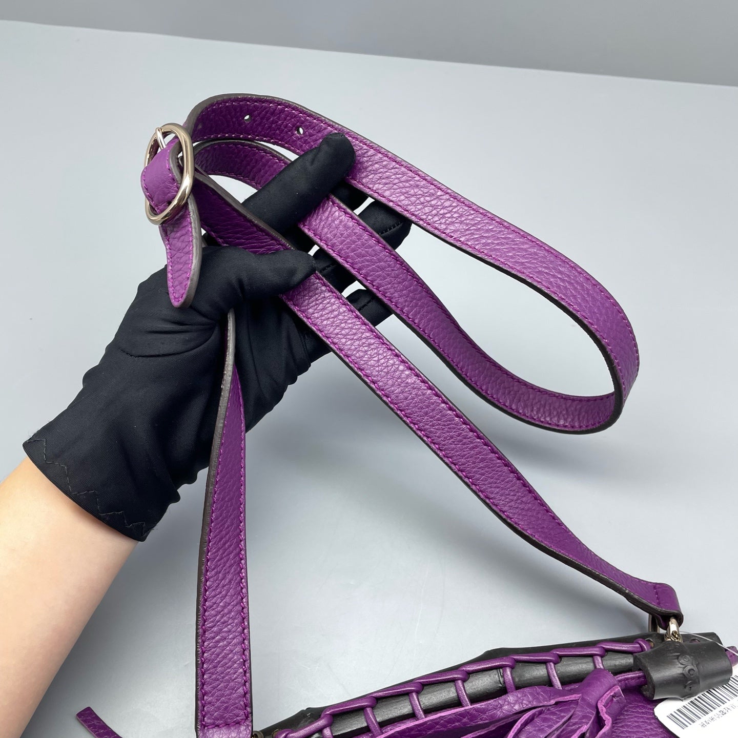 Gucci - Tassel Bamboo Shoulder Bag - Leather - Purple - (small)
