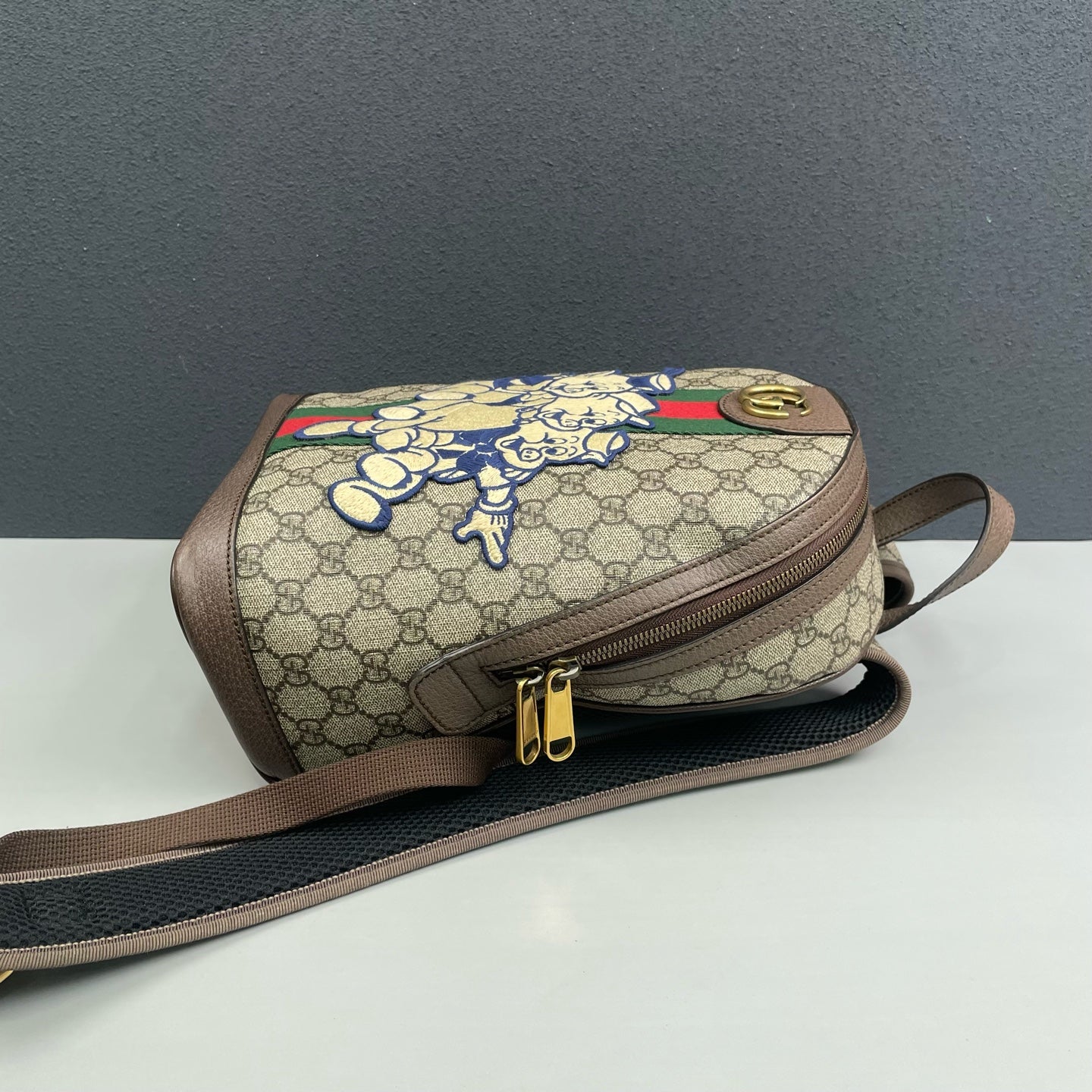 Gucci - Disney x Three Little Pigs Backpack - GG Supreme canvas with leather trim - Multicolour - (Small)