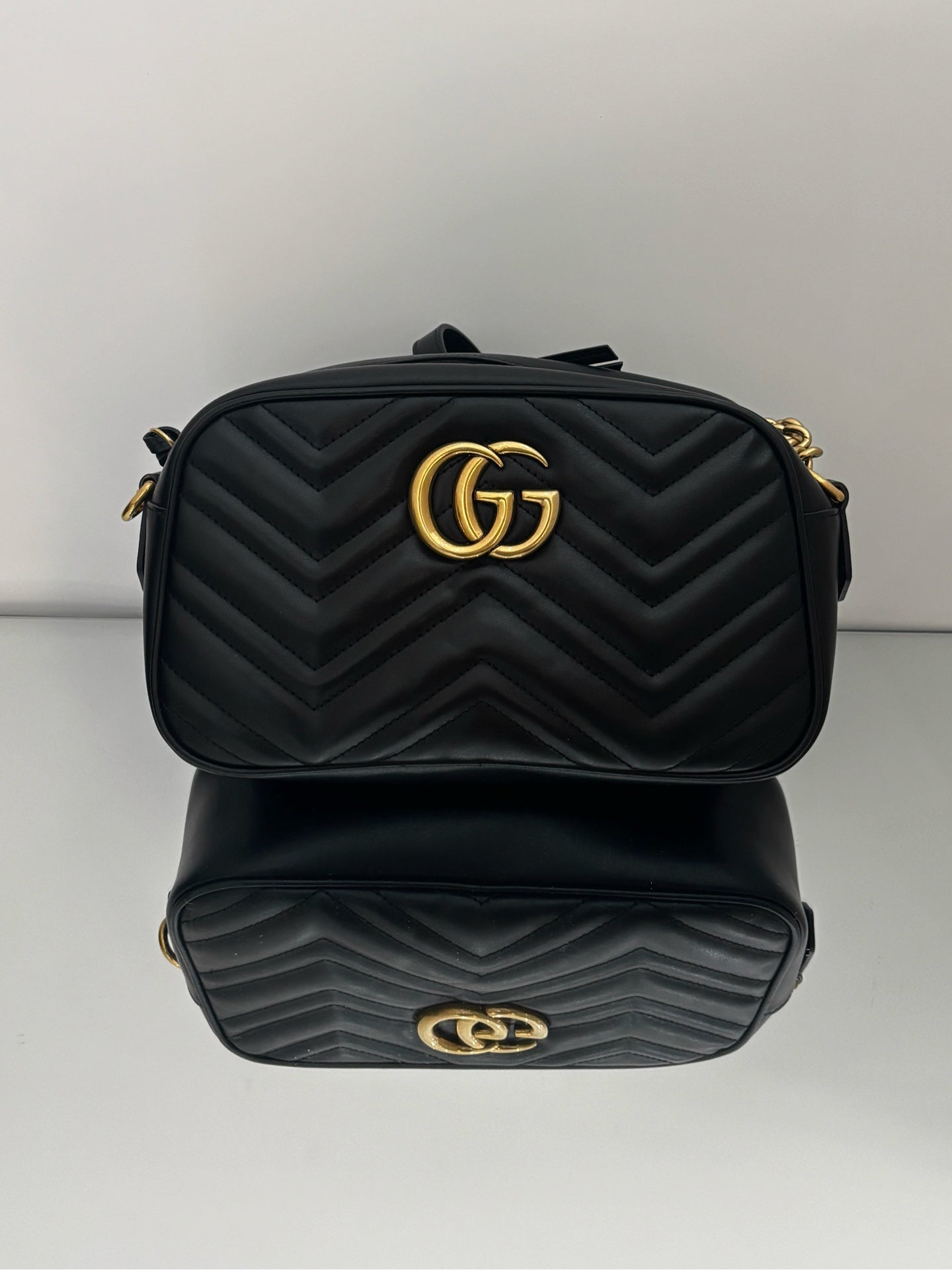 Gucci - GG Marmont Matelassé Camera Bag - Leather - Black - (Mini)