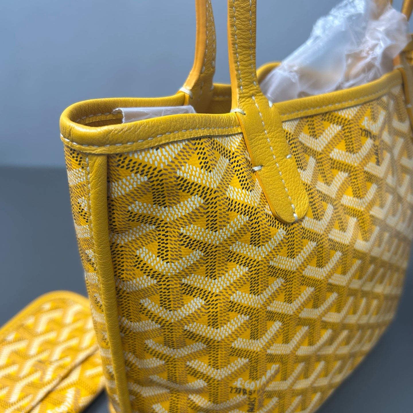 Goyard - Anjou Mini Reversible Tote - Goyardine canvas with leather trim - Yellow - (mini)