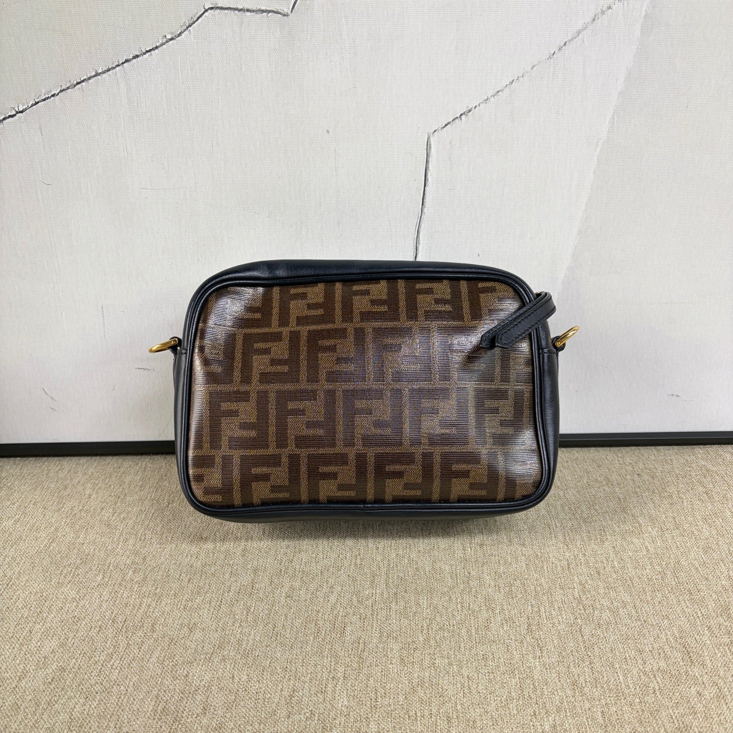 Fendi - Camera Bag - Coated canvas and cowhide leather - Brown and Black - (Small)