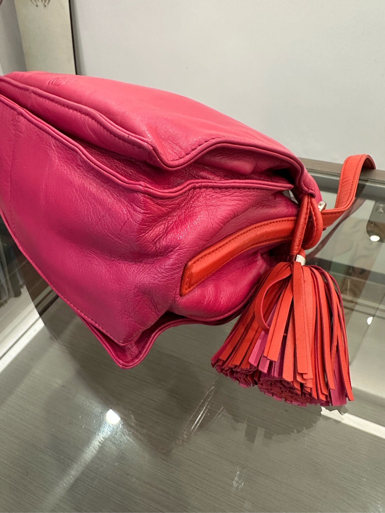 Loewe - Drawstring Tassel Bag - Nappa leather - Pink - (small)