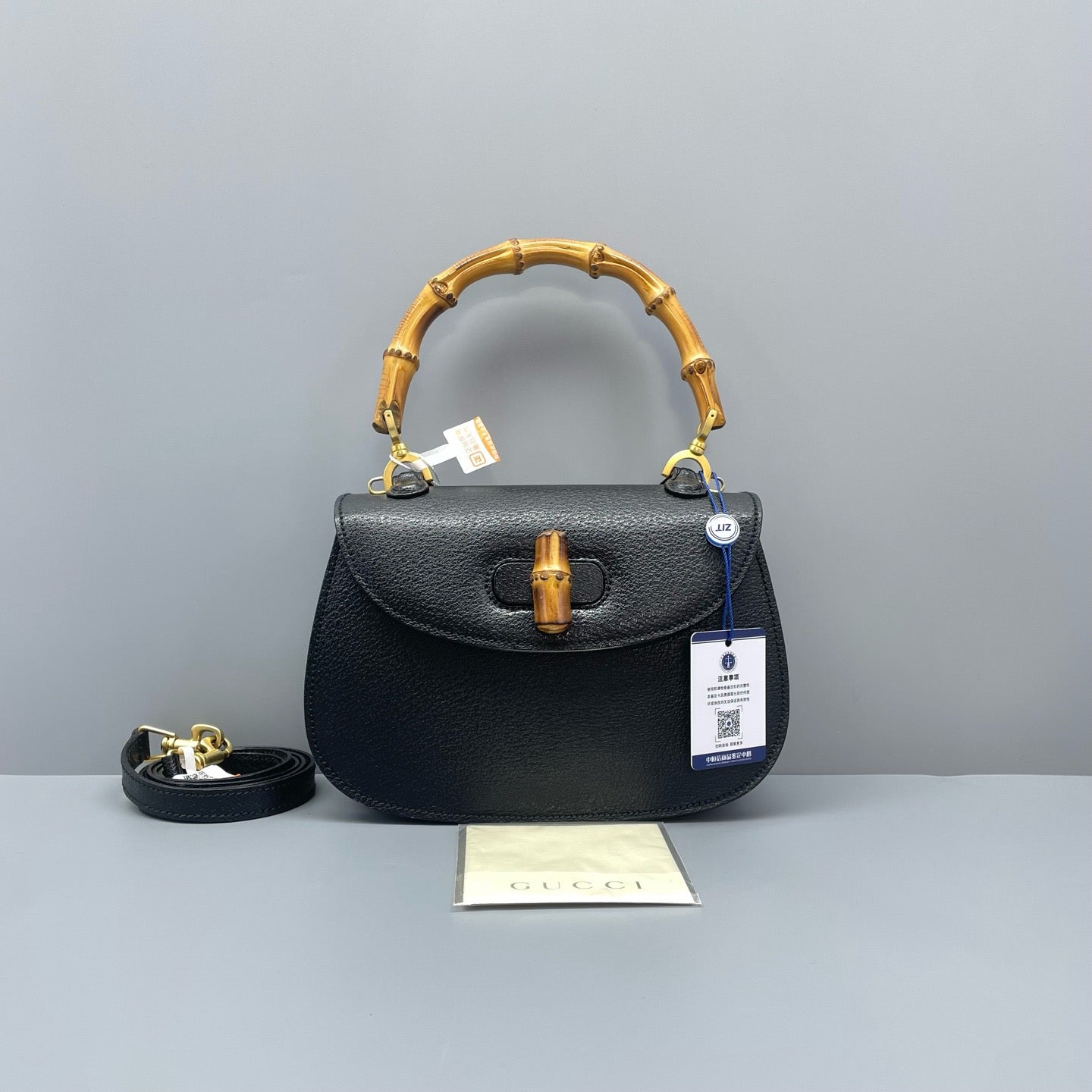 Gucci - Diana Bamboo Top Handle Shoulder Bag - Grained leather - Black - (mini)