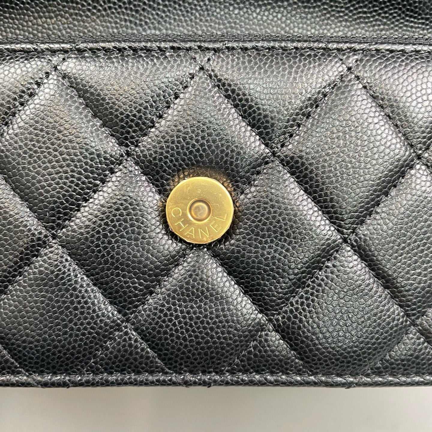 Chanel - Mini WOC (Wallet on Chain) - Grained calfskin leather - Black - (mini)
