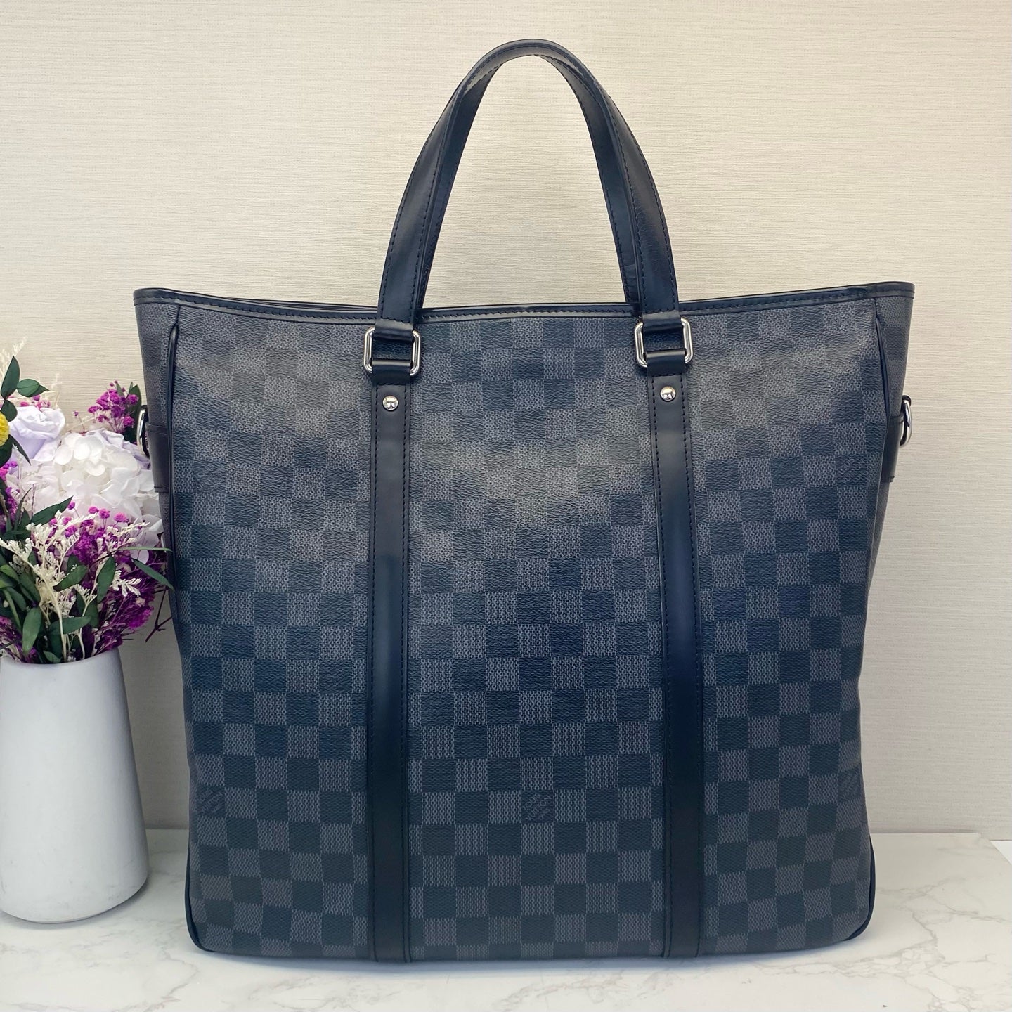 Louis Vuitton - Tadao - Damier Graphite canvas with leather trim - Black - (Large)