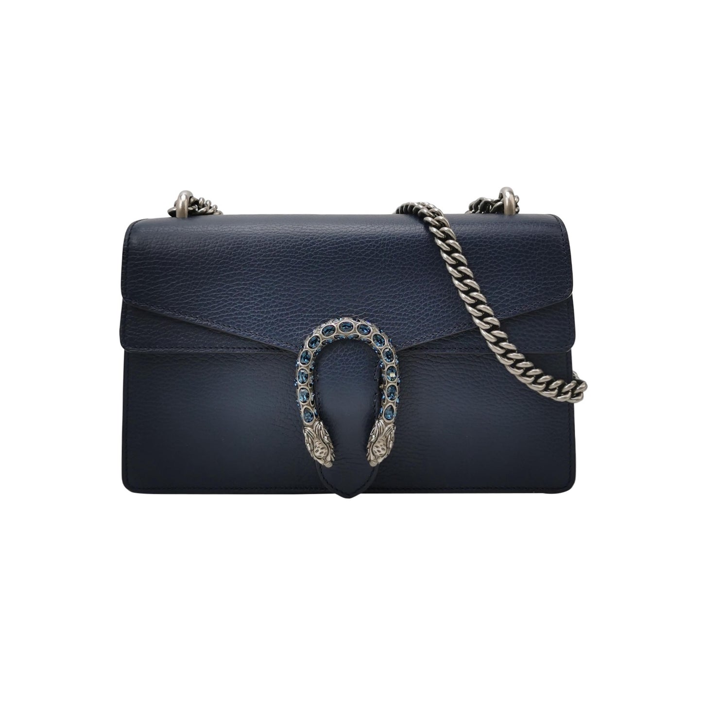 Gucci - Dionysus Shoulder Bag - Grained leather - Navy - (small)