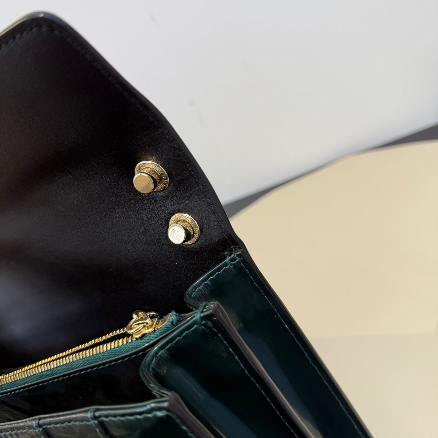 Bvlgari - Serpenti Forever Flap Bag - Patent leather - Dark Green - (Medium)