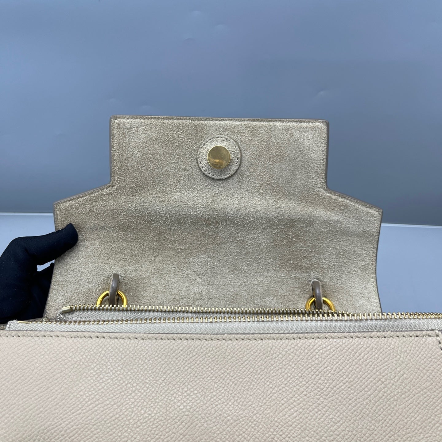 Celine - Belt Bag Small - Grained calfskin leather - Beige with Gold-Tone Hardware - (Small)