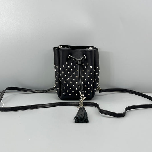 Saint Laurent - Studded Drawstring Bucket Bag - Grained leather - Black - (mini)