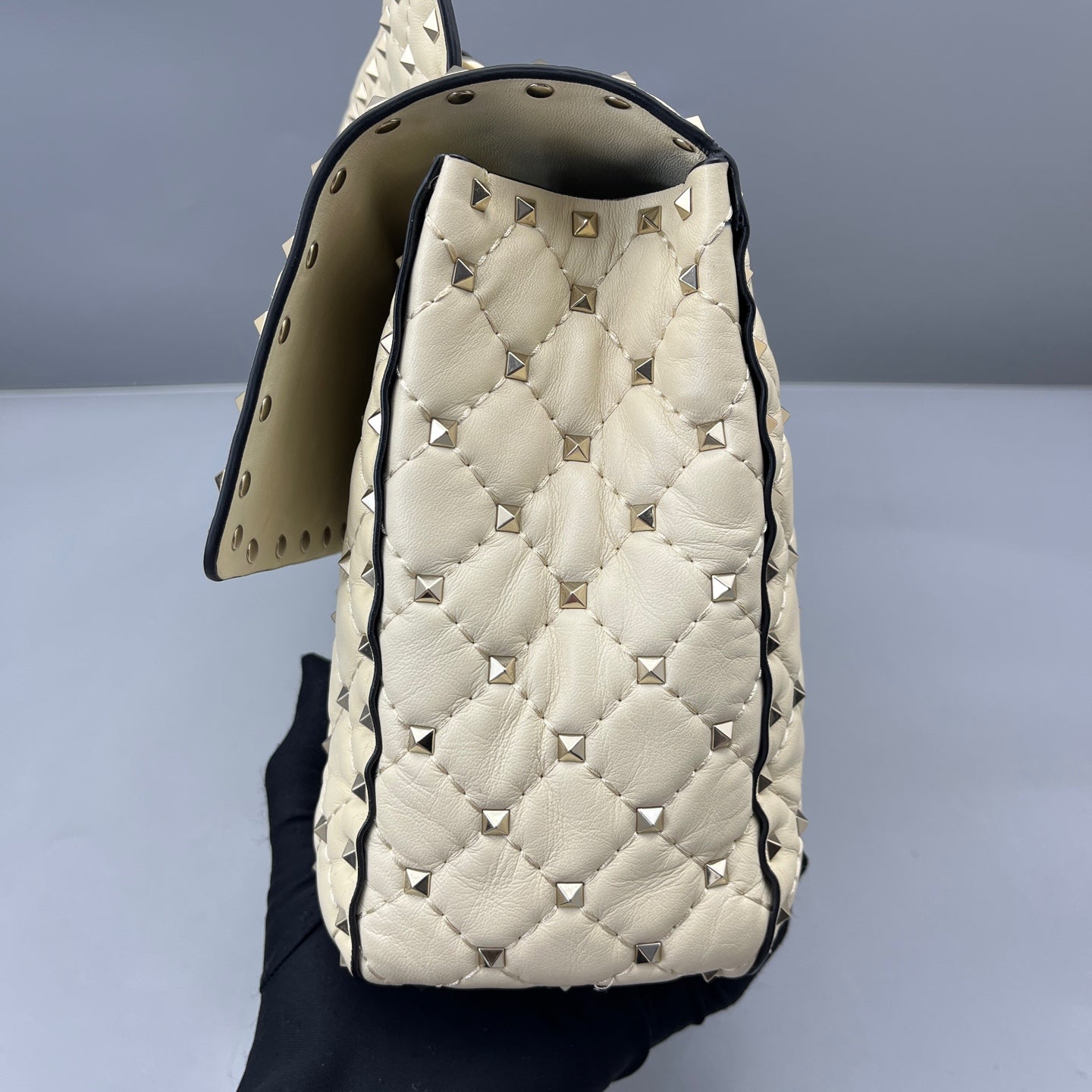 Valentino - Rockstud Messenger Bag - Leather - White - (medium)
