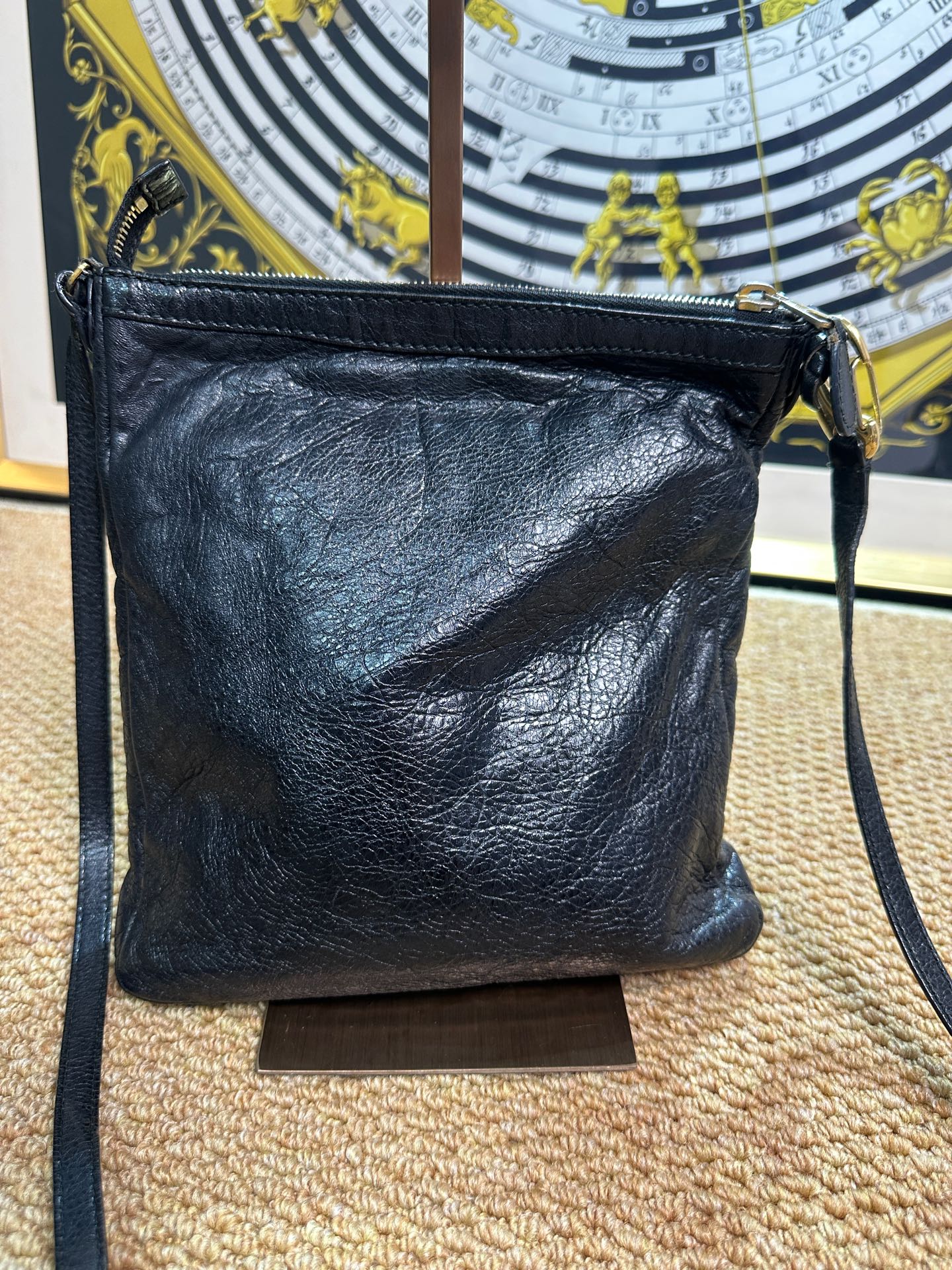 Balenciaga - Motorcycle Crossbody Bag - Leather - Black - (mini)