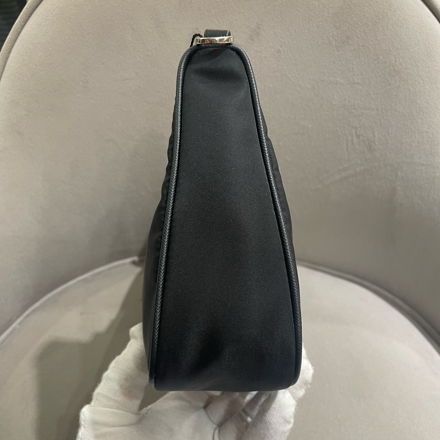 Prada - Re-Edition 2005 Hobo - Re-Nylon (Polyamide) and Saffiano leather trim - Black - (Small)