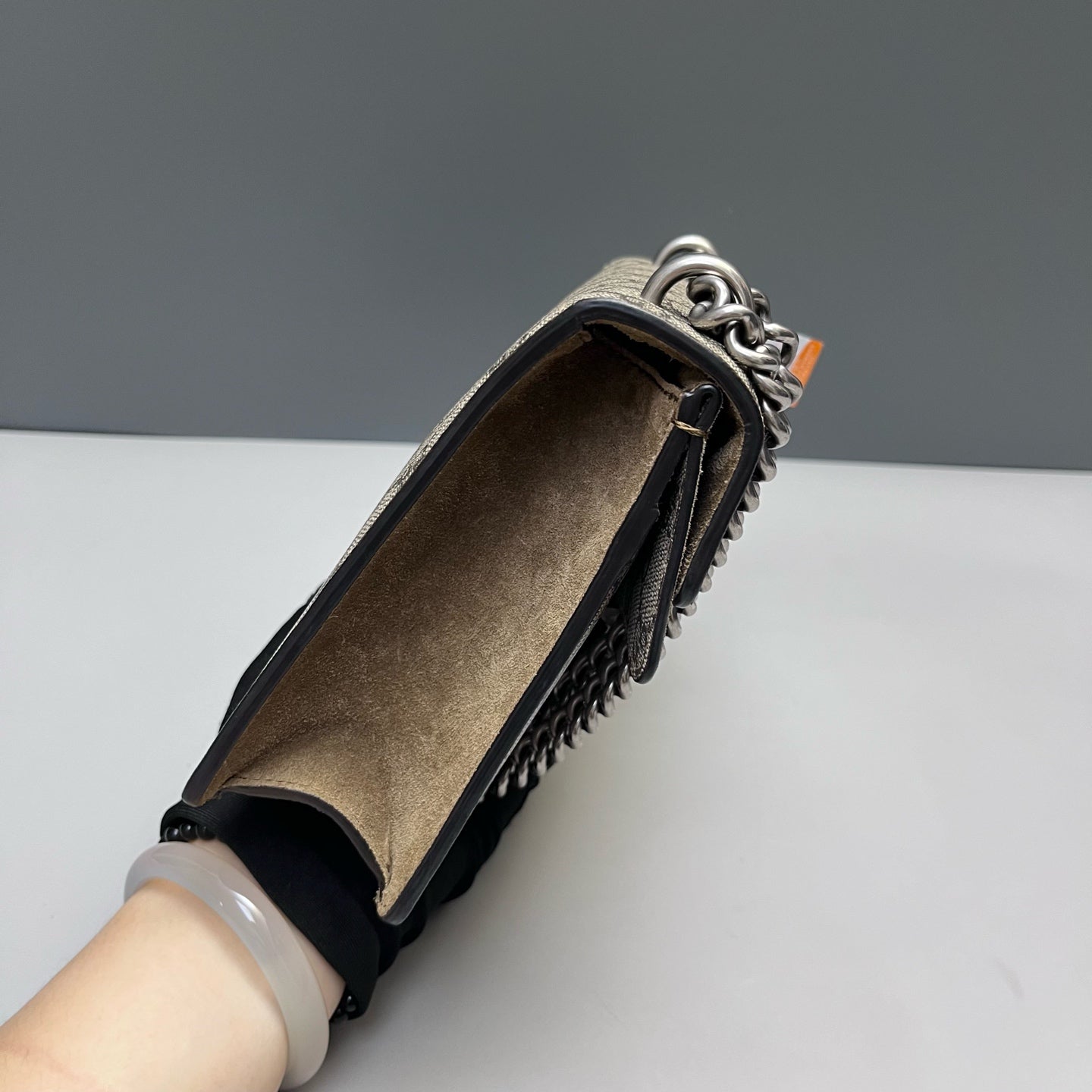Gucci - Dionysus Chain Bag - GG Supreme canvas and suede - Beige - (mini)