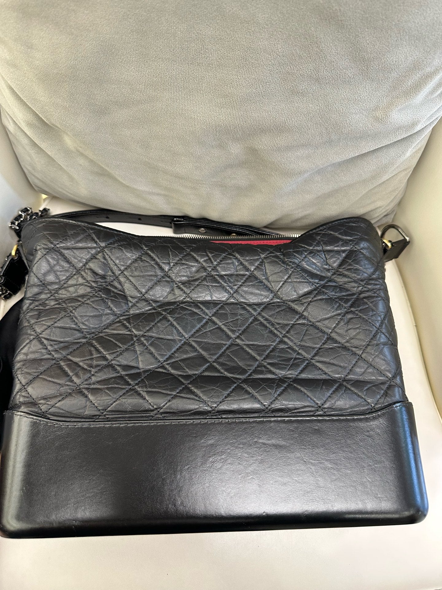 Chanel - Gabrielle Hobo Bag - Calfskin leather - Black - (Large)