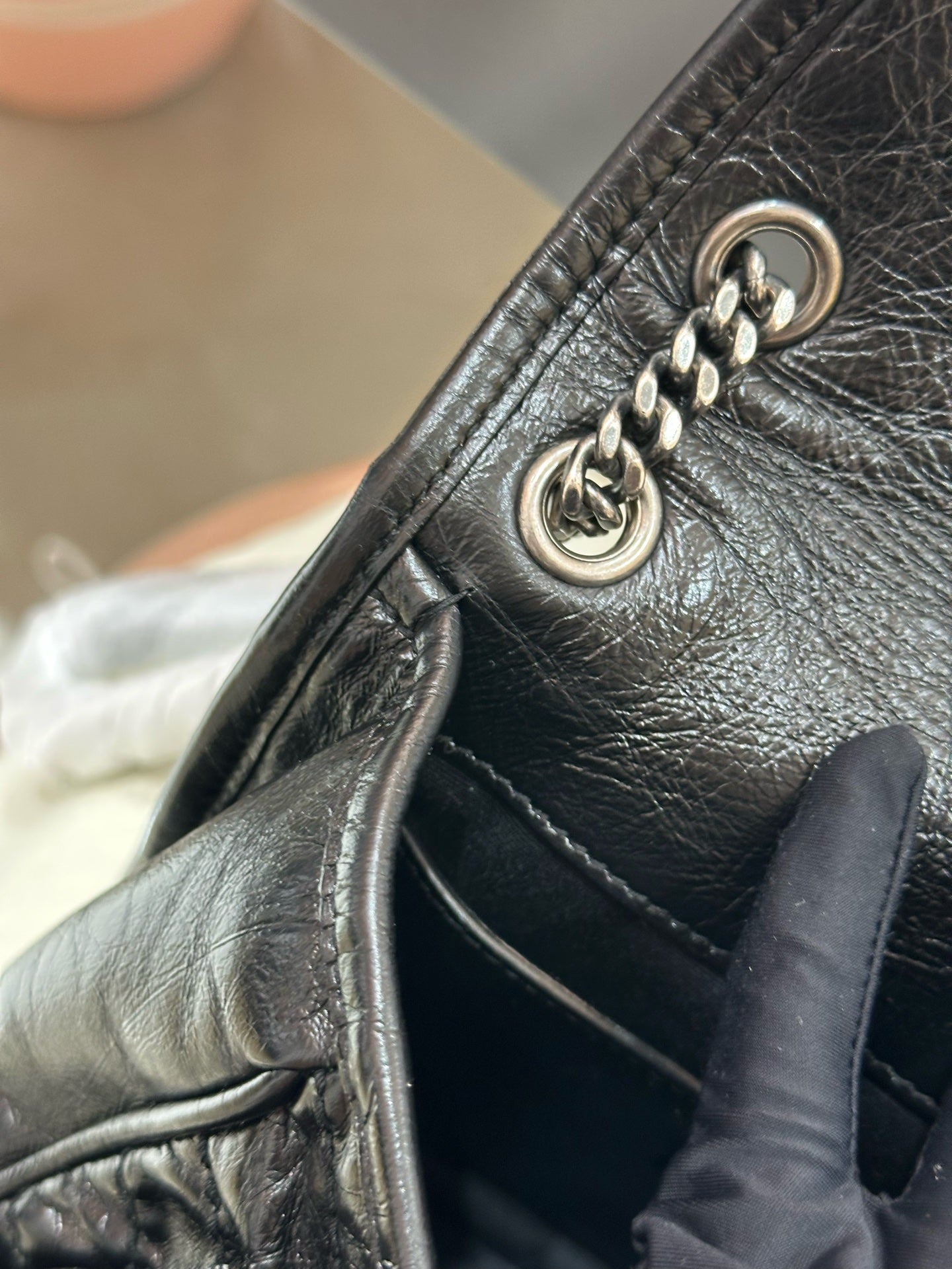 Saint Laurent - Niki Baby - Calfskin leather - Black - (mini)