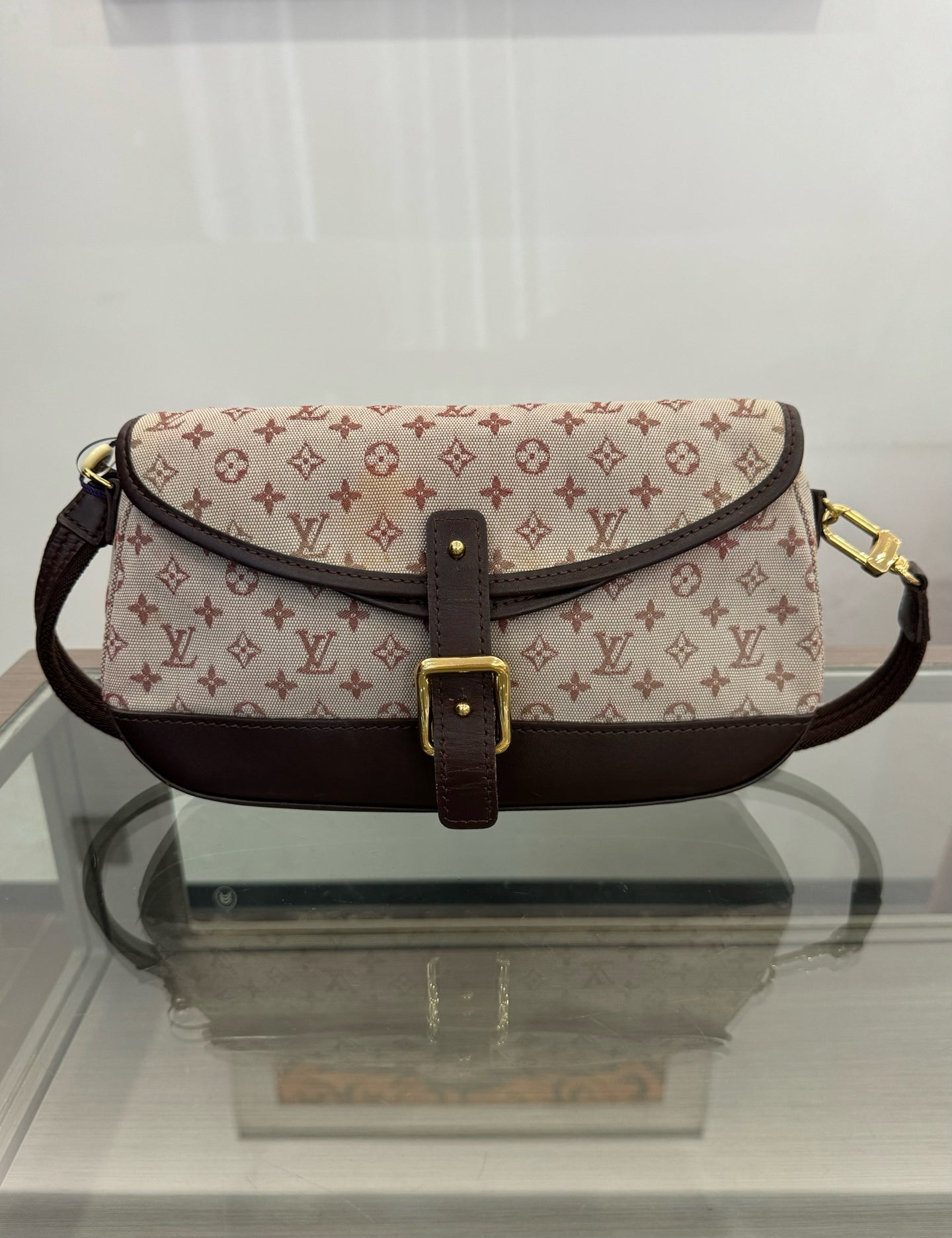 Louis Vuitton - Monogram Denim Baguette Shoulder Bag - Denim - Jeans and Leather - Pink - (Small)