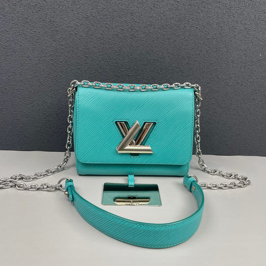 Louis Vuitton - Twist Bag (Small) - Epi leather - Teal with Silver-Tone Hardware - (Small)