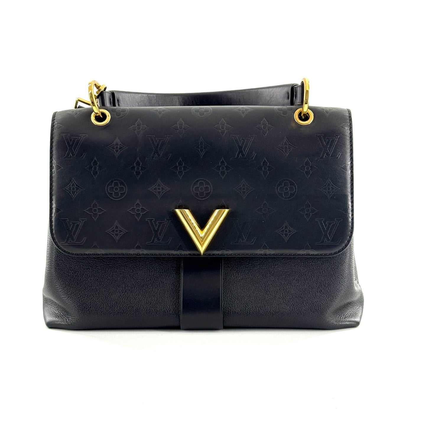 Louis Vuitton - Very Chain - Grained leather and embossed Monogram leather - Black - (medium)