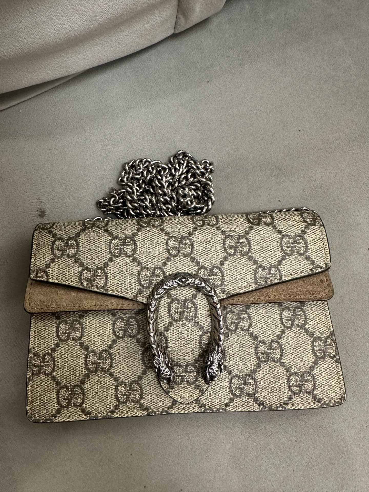 Gucci - Dionysus Mini - GG Supreme canvas with suede trim - Brown - (mini)