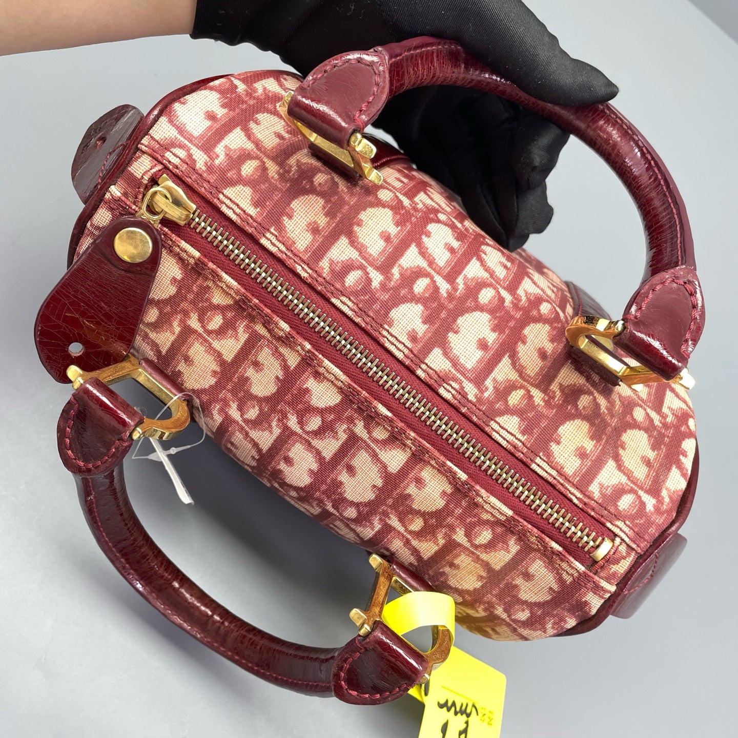Dior - Boston Bag - Canvas and Patent leather - Red - (mini)