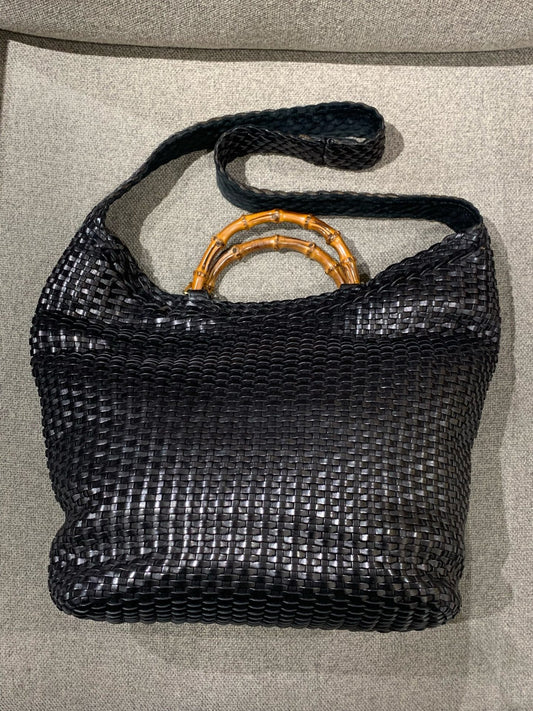 Gucci - Bamboo Woven Tote - Leather - Black - (medium)
