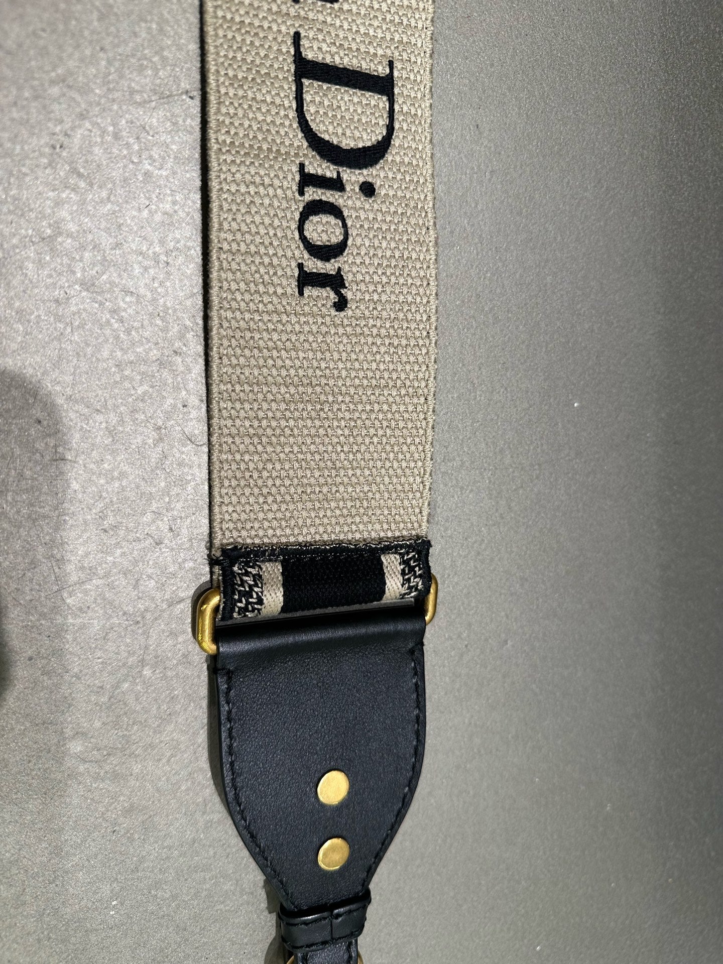 Dior - Saddle Bag - Embroidered canvas - Navy - (Medium)