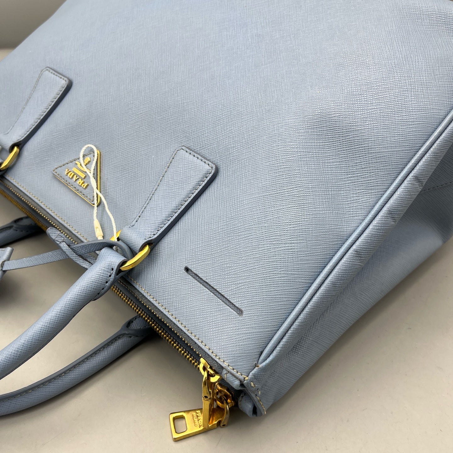 Prada - Saffiano Lux Tote (Galleria Bag) - Saffiano leather - Blue - (large)