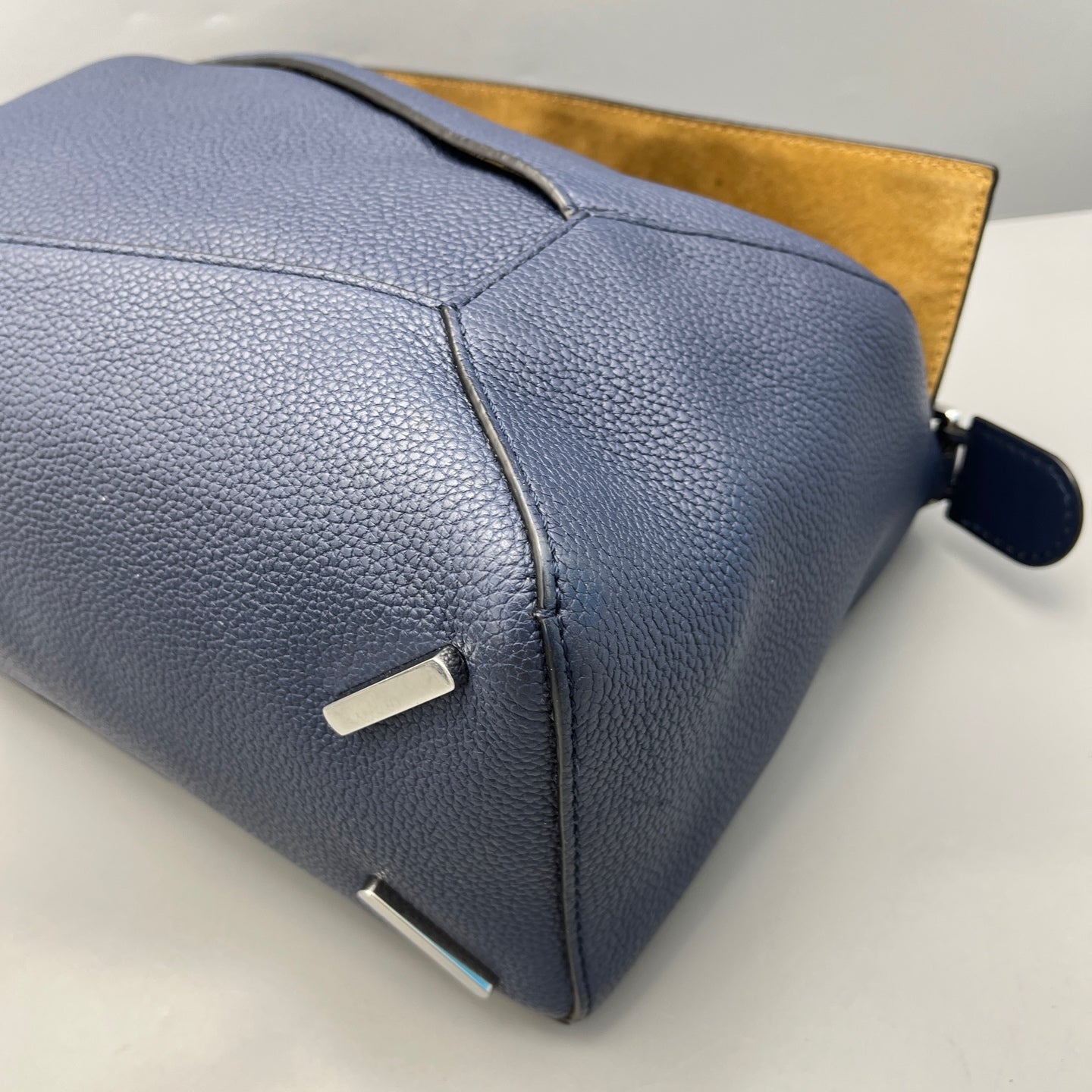 LOEWE - Puzzle Bag - Grained leather - Navy - (Large)